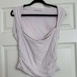 Abercrombie & Fitch Soft Pink Draped Tank Top